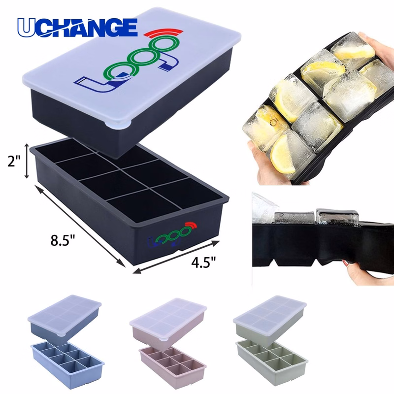 Flexible Silicone Square Shaped Ice Tray
