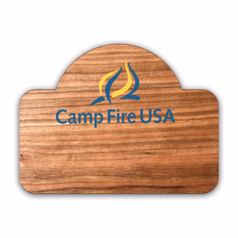 USA Made Full Color Maple Wood Badge  Custom Shape (610 Sq. Inches)- w/ Personalization