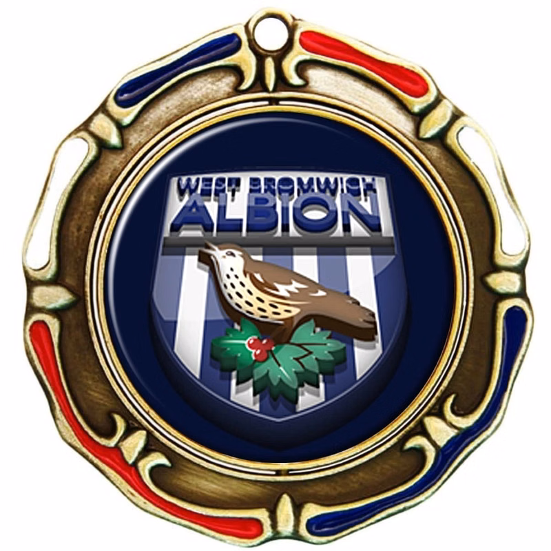 3" Spinner Medal With Rwb Outer Border And 2 Sided Insert