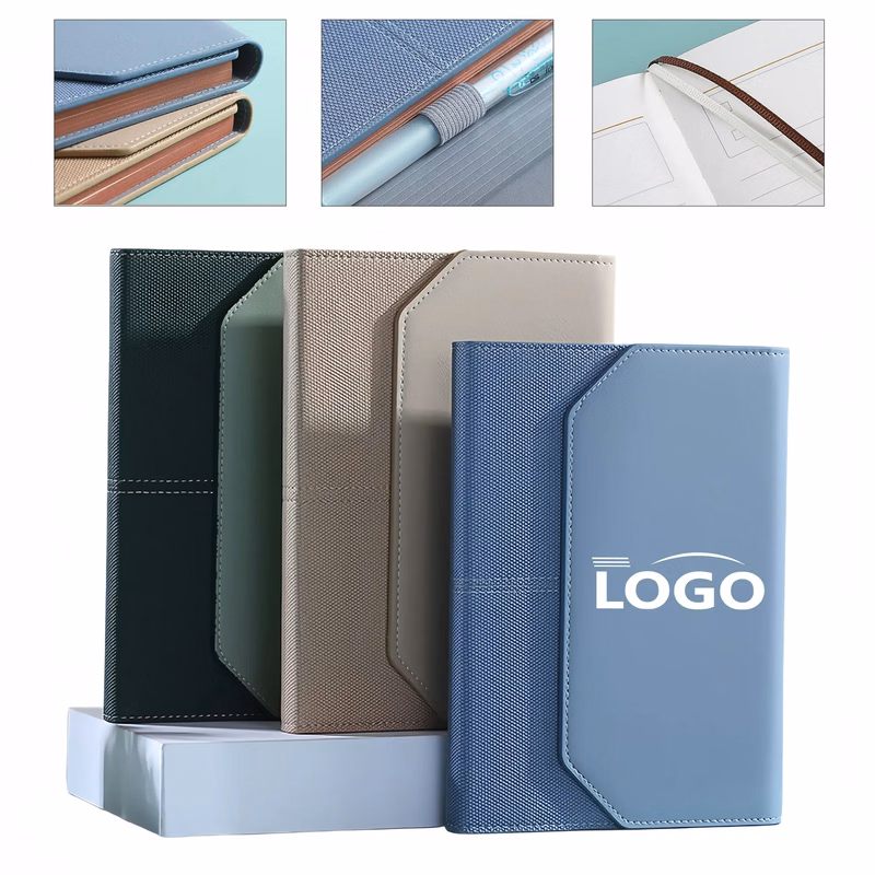 Magnetic Closure Executive Notebook Synthetic Leather