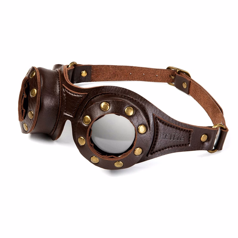 Faux Leathe Gothic Motorcycle Eye Protection Glasses