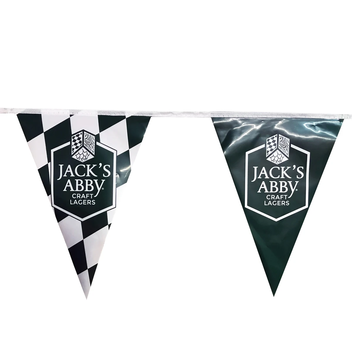 Custom Laminated Paper Streamer with 9" x 12" Pennants 1