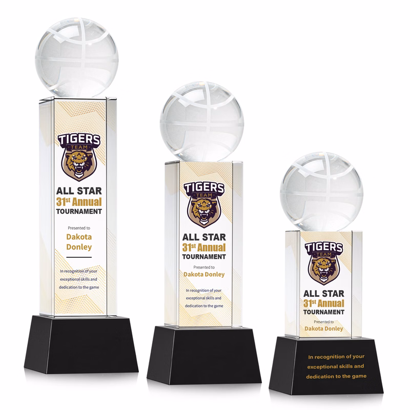 Basketball VividPrint™ Award on Belcroft - Black