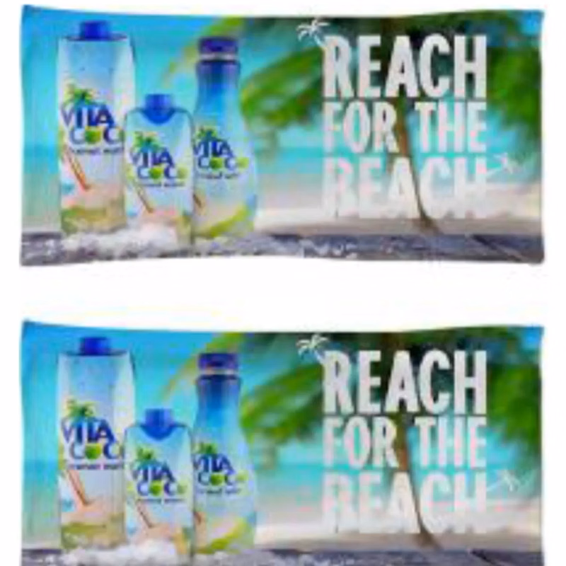 Sublimated Microfiber Terry Beach Towel, 20x40, Front/Back