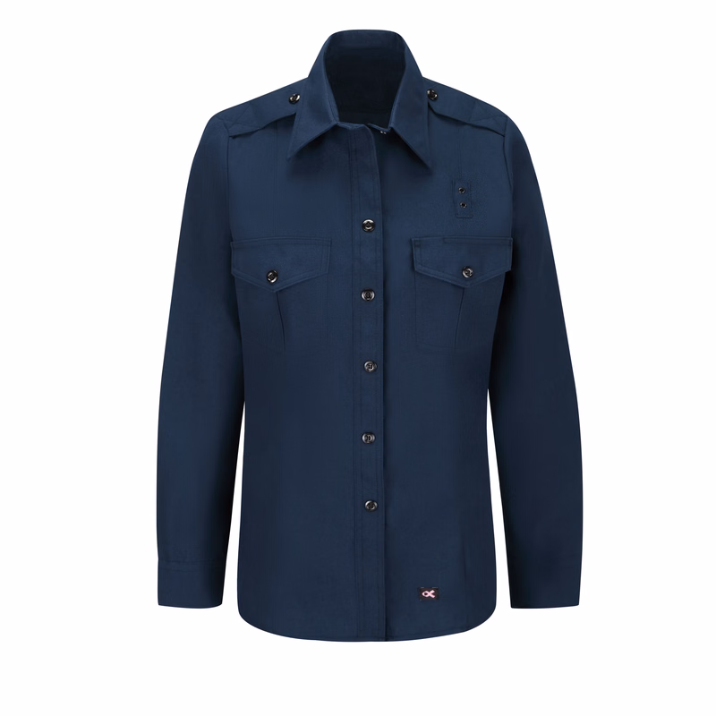Workrite® Fire Service Women's Non-FR 100% Cotton Classic Long Sleeve Fire Chief Shirt