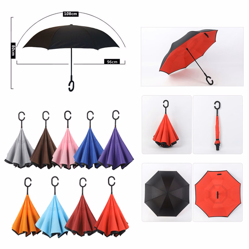 Inverted 8-Panels Double-Layer Umbrella