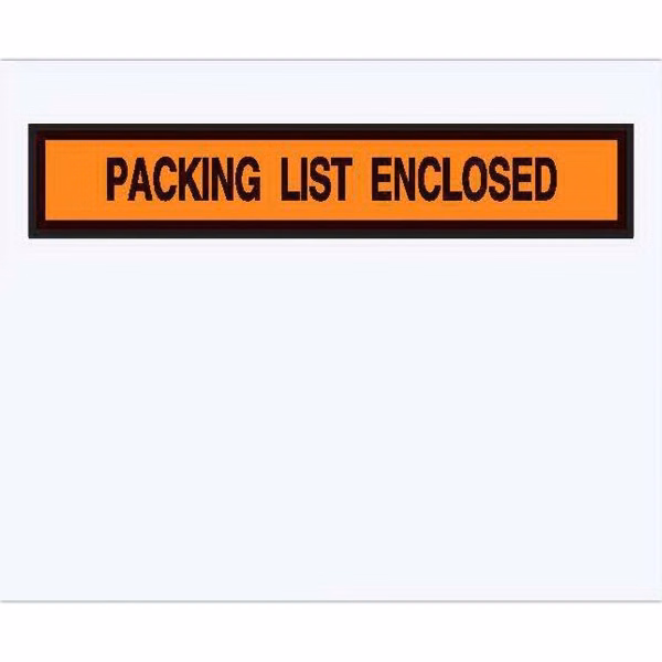 Envelopes, Packing List With Pressure Sensitive Backing