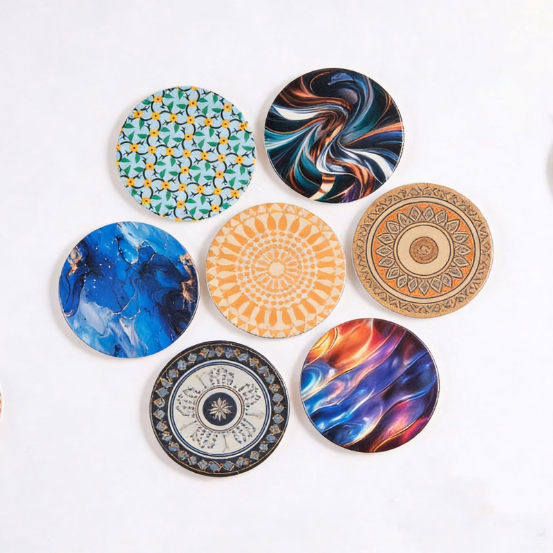 Round Anti-Slip Ceramic Coaster