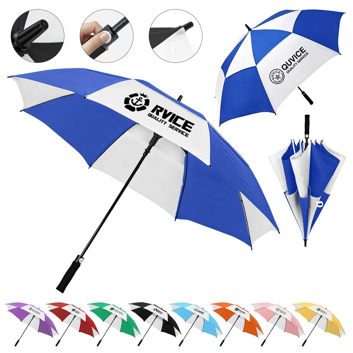 Double-Layer Windproof Auto Open Golf Umbrella 1