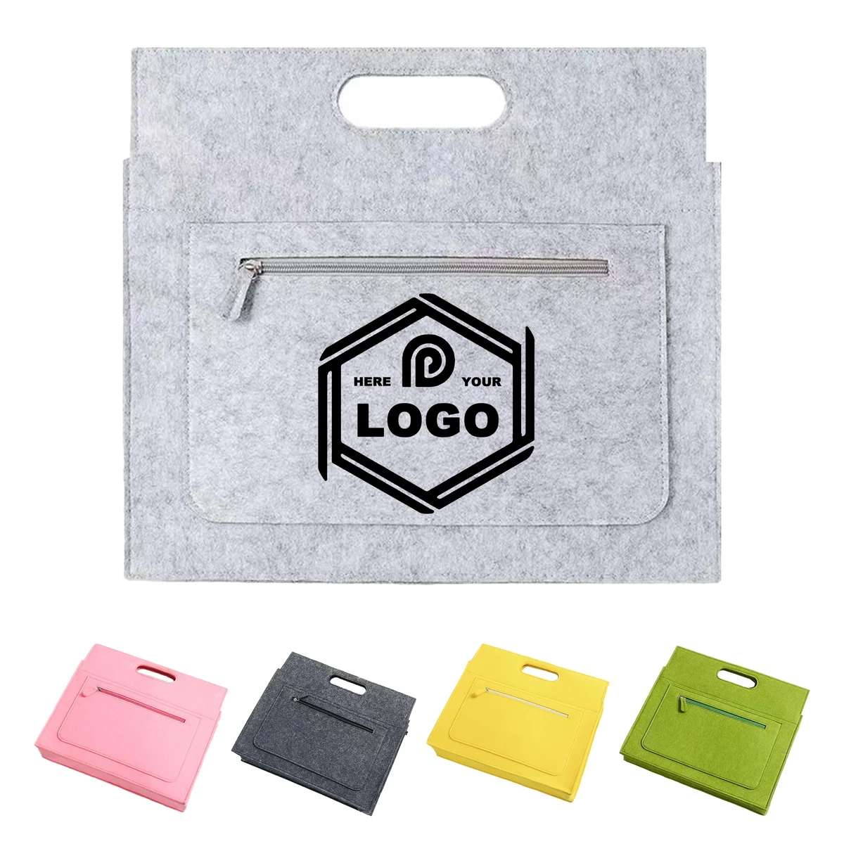 Felt Document Tote Bag, custom tote bag with logo imprint 1