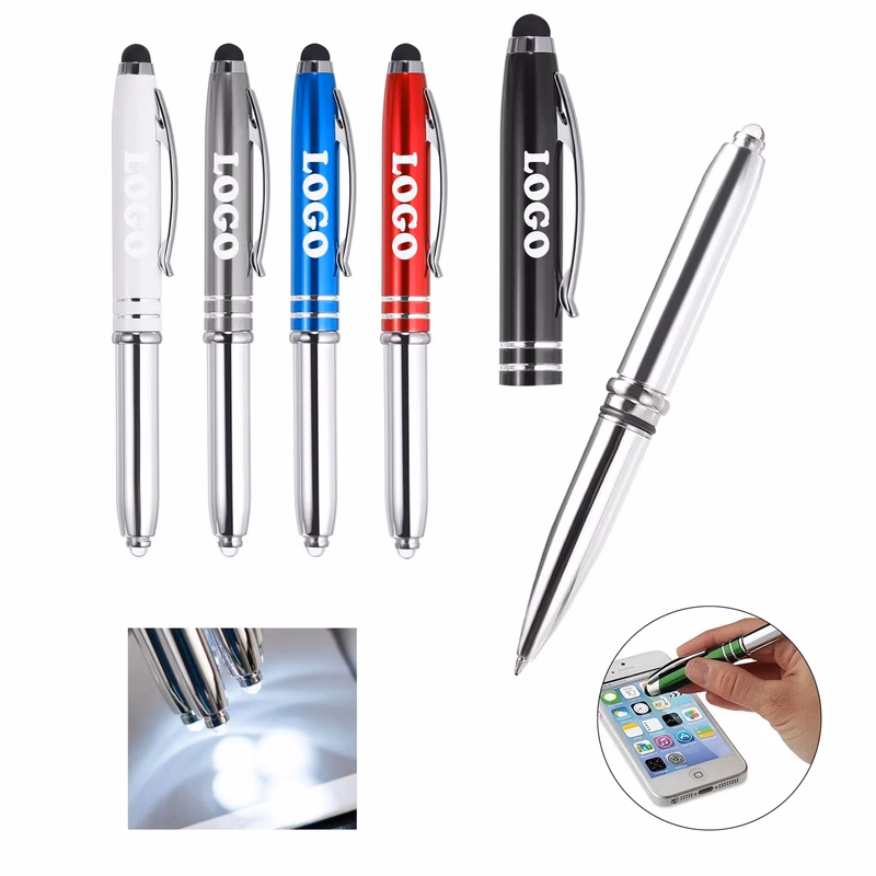 L.E.D. Light & Aluminum Ballpoint Pen