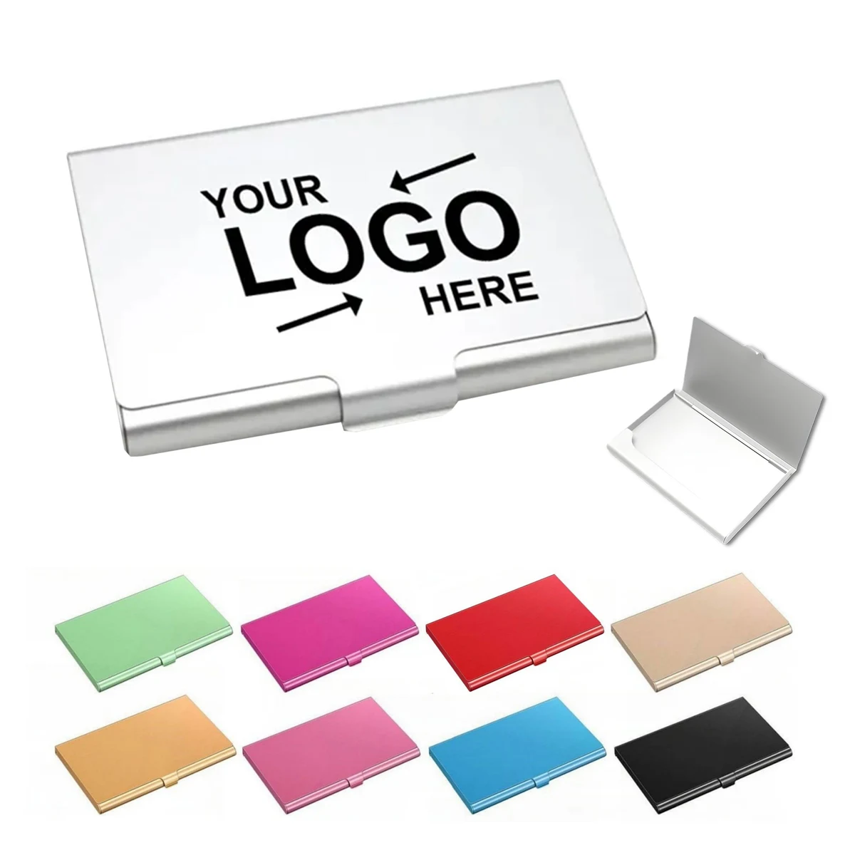 Aluminum Alloy Business Card Holder Case Pocket Storage Box 1