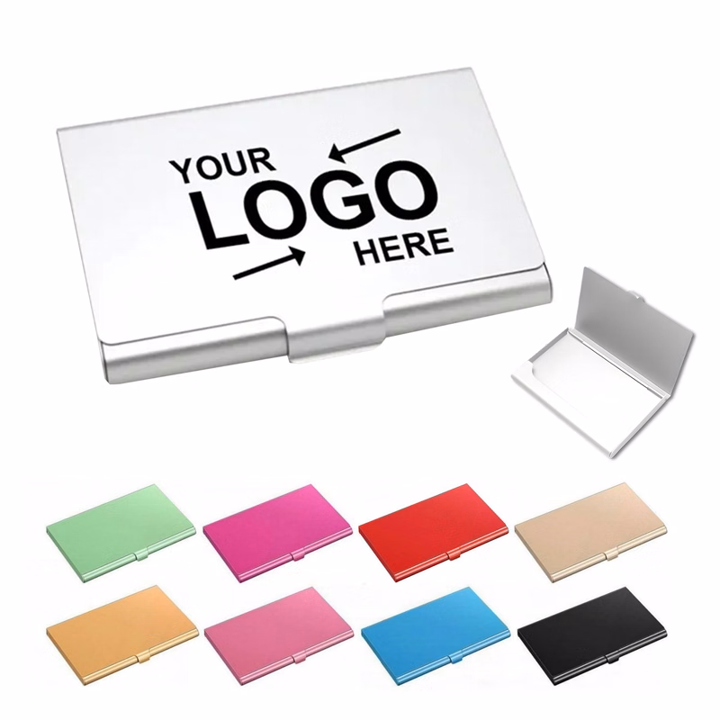 Aluminum Alloy Business Card Holder Case Pocket Storage Box