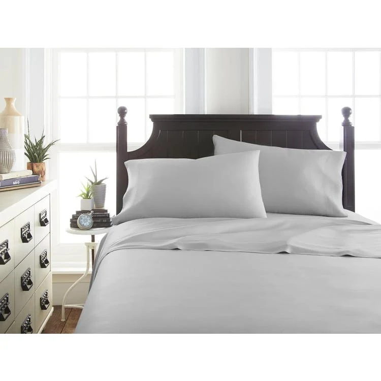 Bamboo Bed Sheet Sets - Light Gray Full 4 Piece 1