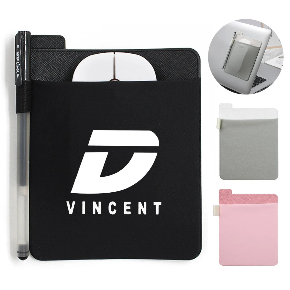 Reusable Stick-On Mouse Pouch w/ Pen Holder 1