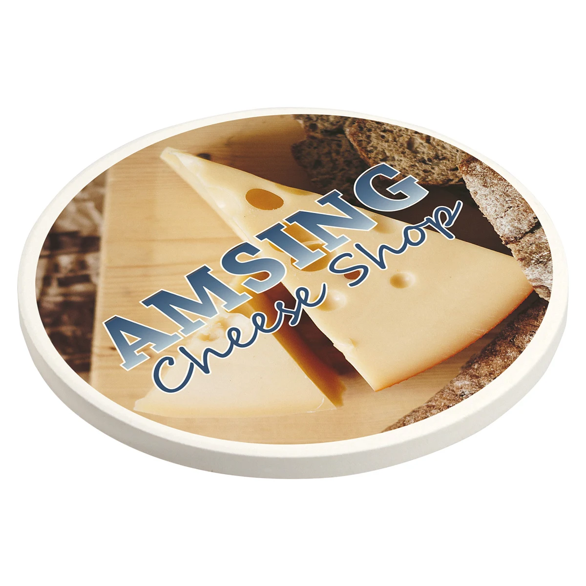 Cobblestone Absorbent Coaster with Cork Base 1