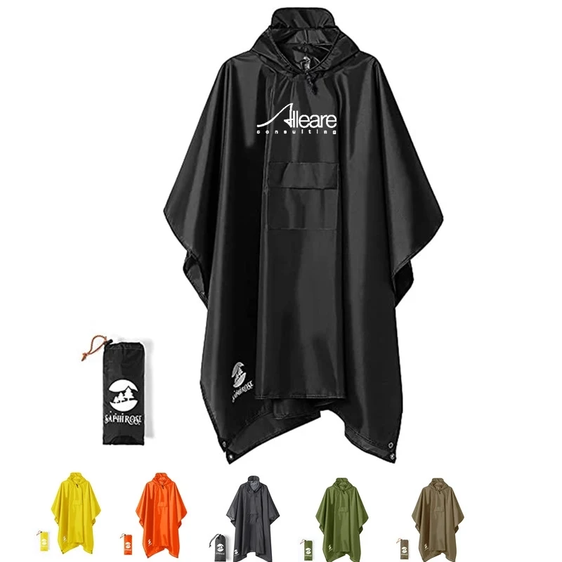 Rain Poncho, Raincoat Jacket For Adults With Closure bag 1