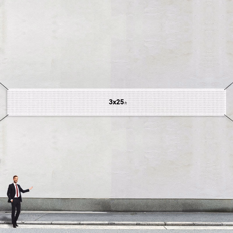 Custom 3' X 25' Mesh Banners