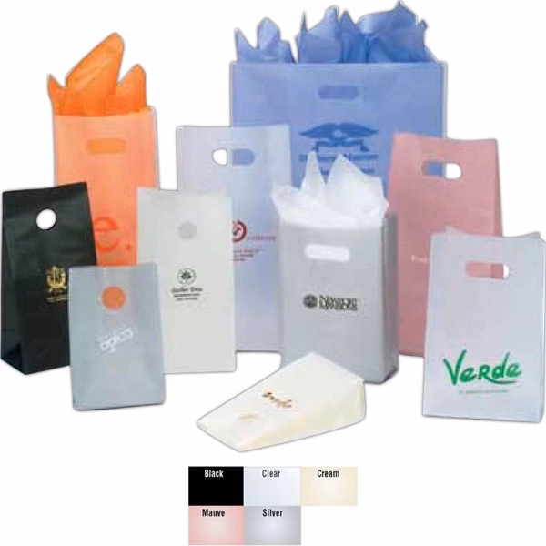 Frosted Color High Density Bags with Die Cut Handles
