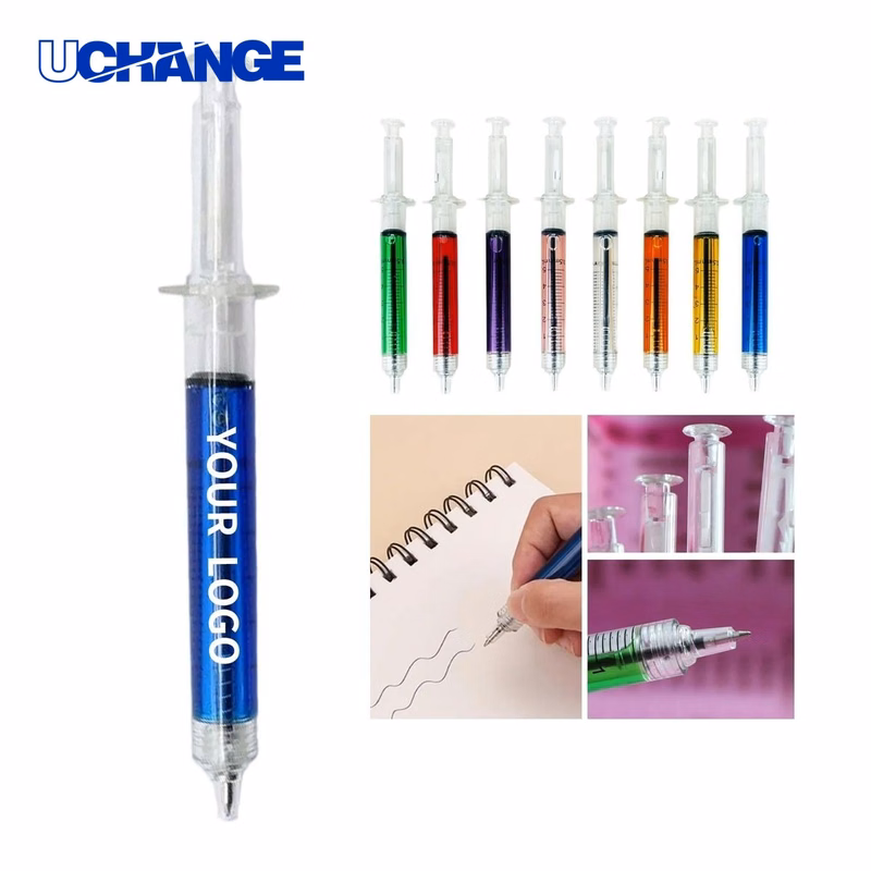 Syringe-Shaped Ballpoint Pen 5.71" x 0.4" with Logo