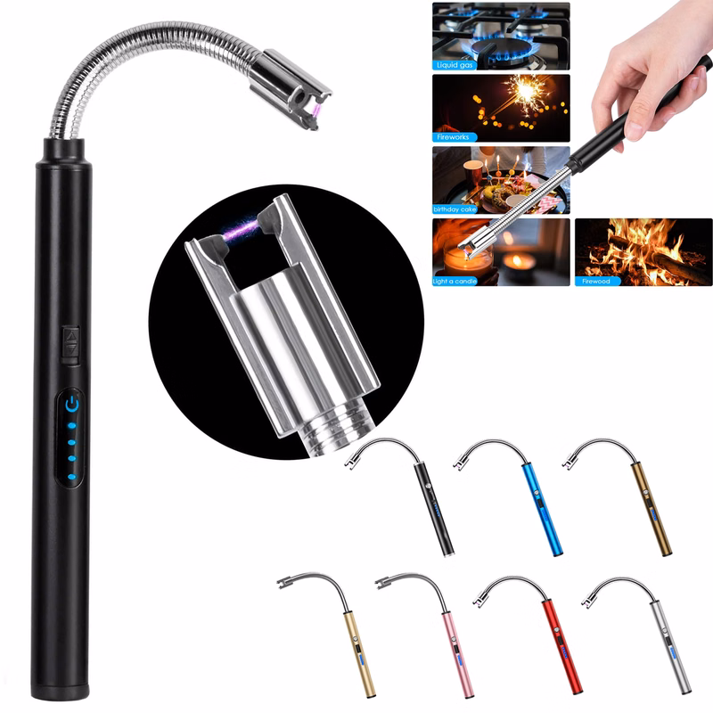 Flexible Neck Windproof Flameless Plasma Long Lighters