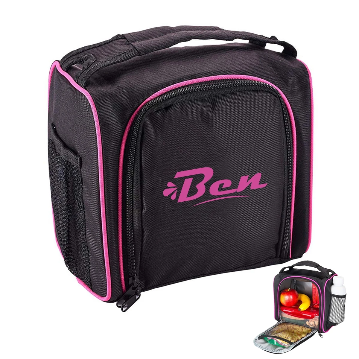 Double-Zipper Square Handheld Insulated Bag 1