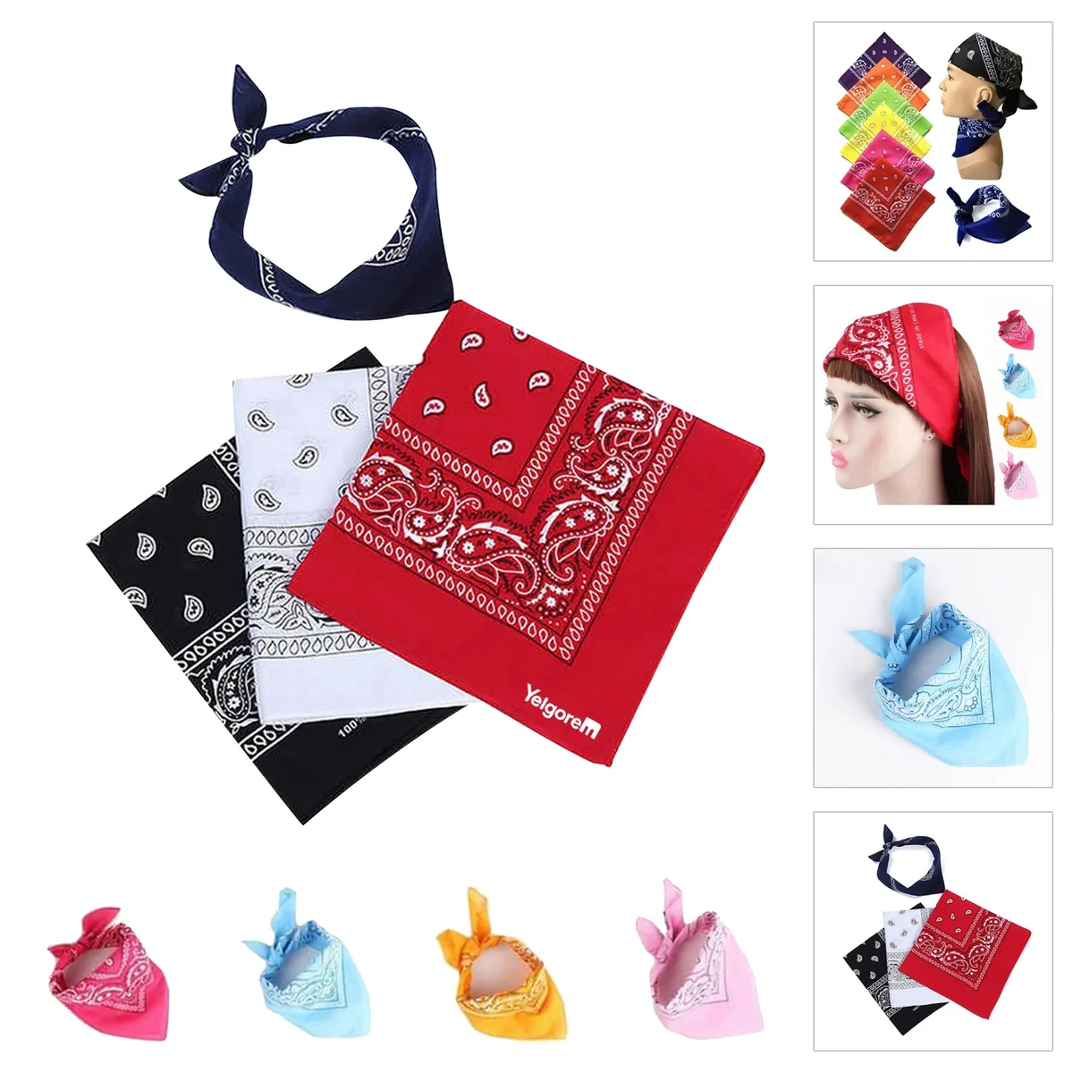 22'' Full Color Square Bandanna 1