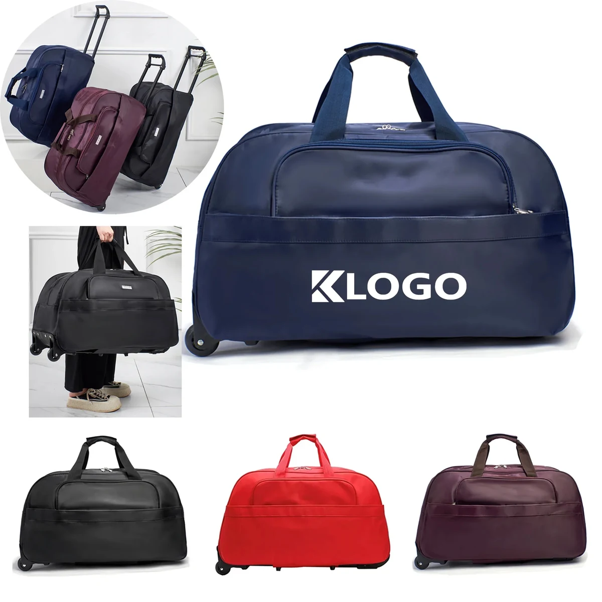 Large Wheeled Rolling Duffel Luggage Bag 1