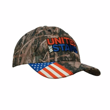 True timber camouflage with woven usa flag peak