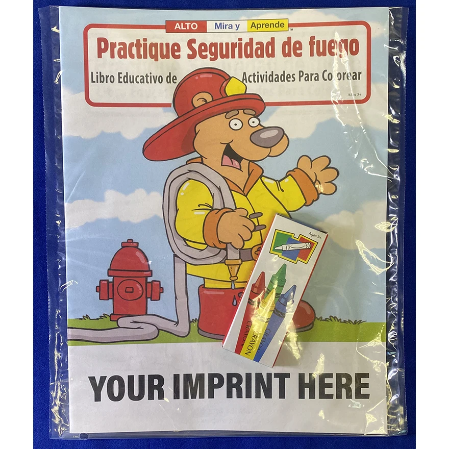 COLORING SET - Practice Fire Safety (Spanish) Coloring Book Fun Pack 1