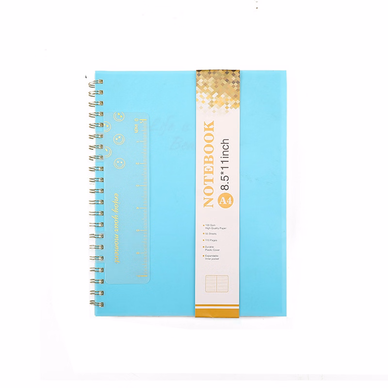 A4 Spiral Notebook w/ Ruler
