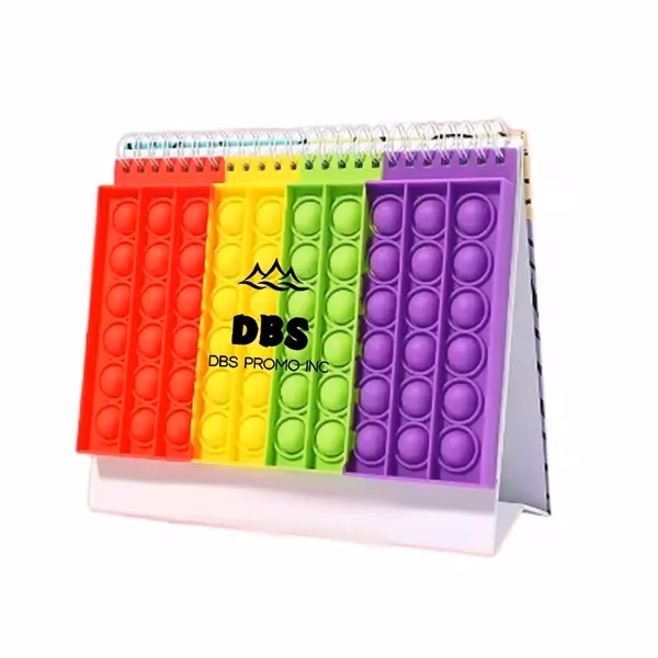 Fun Pop Fidget Desk Calendar - Keep Organized in Style