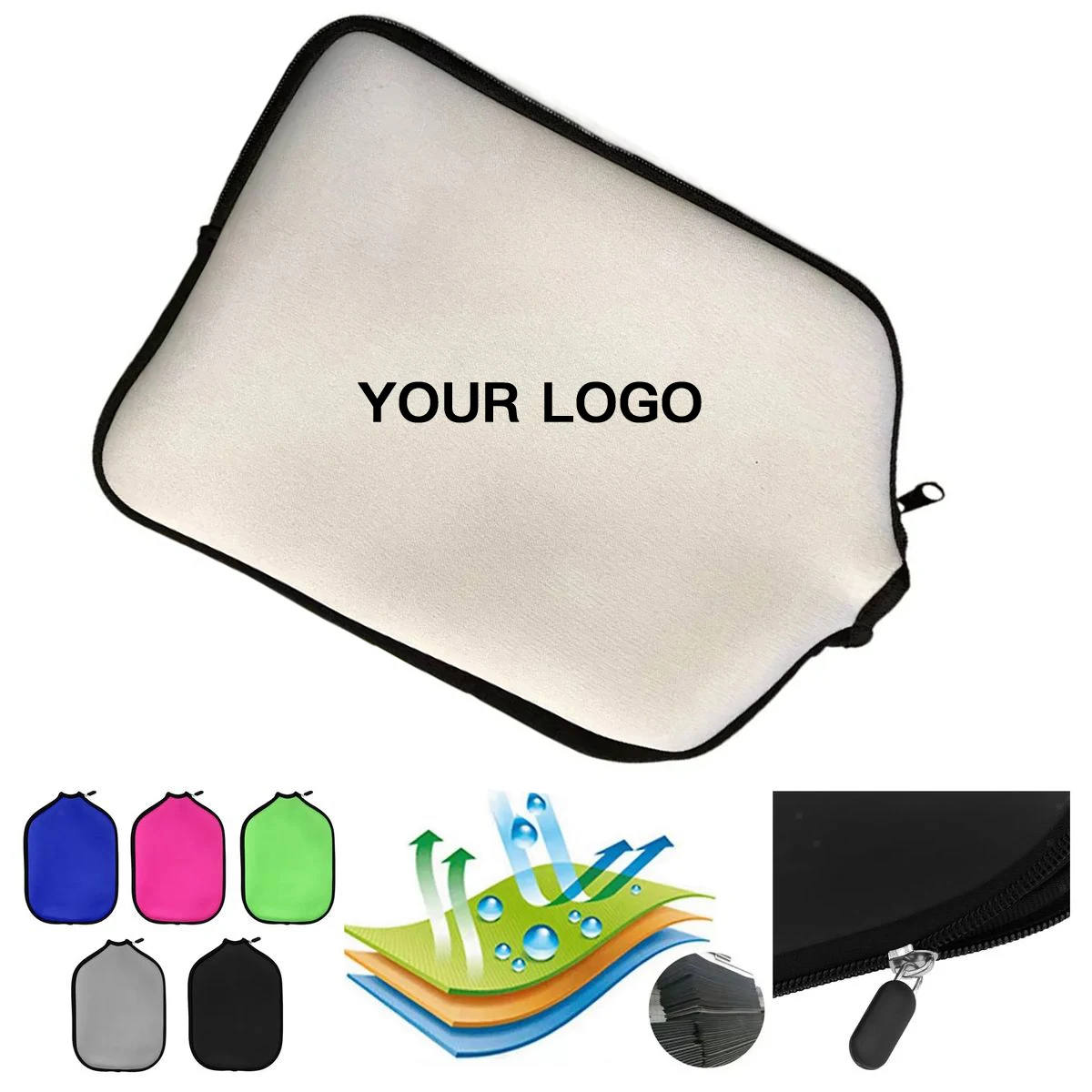 Rubber Pickleball Racket Sleeve with Stretch Fit 1