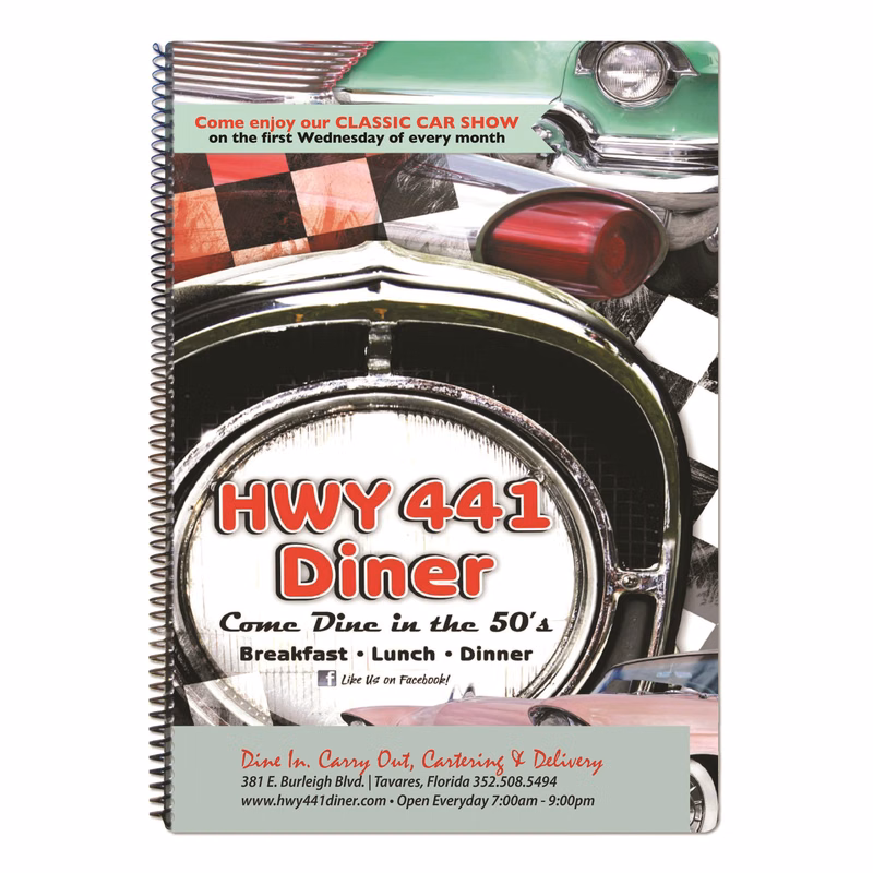 Menu, Spiral Bound (6.125" x 8.625")