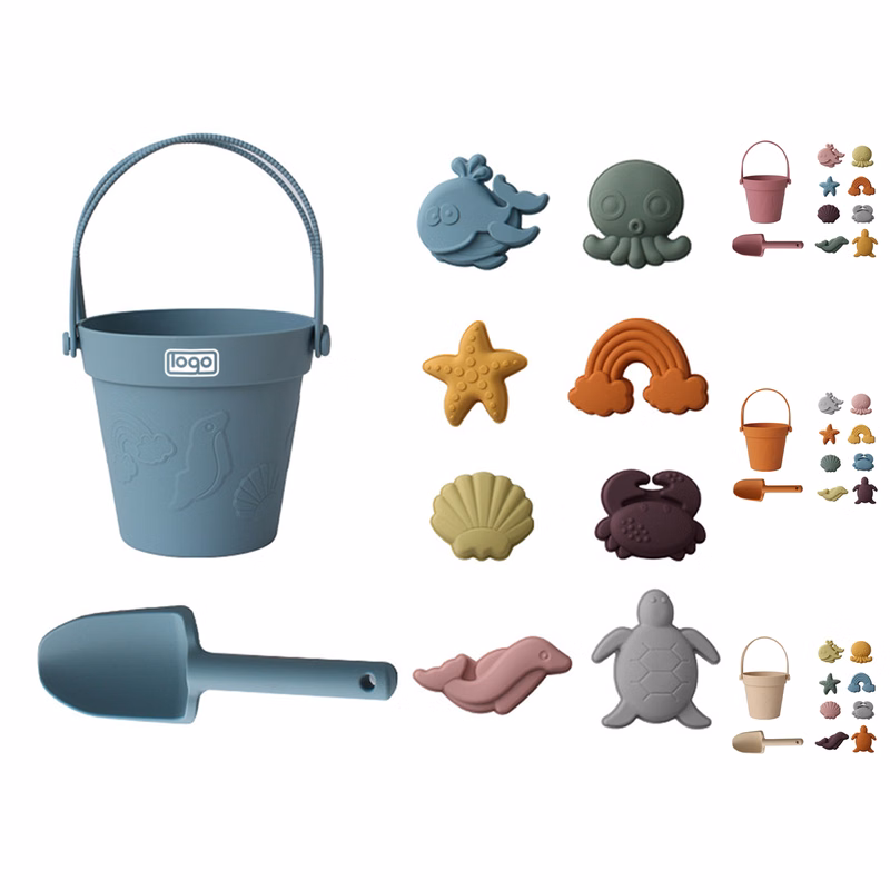 10 Piece Silicone Sand Toy Set