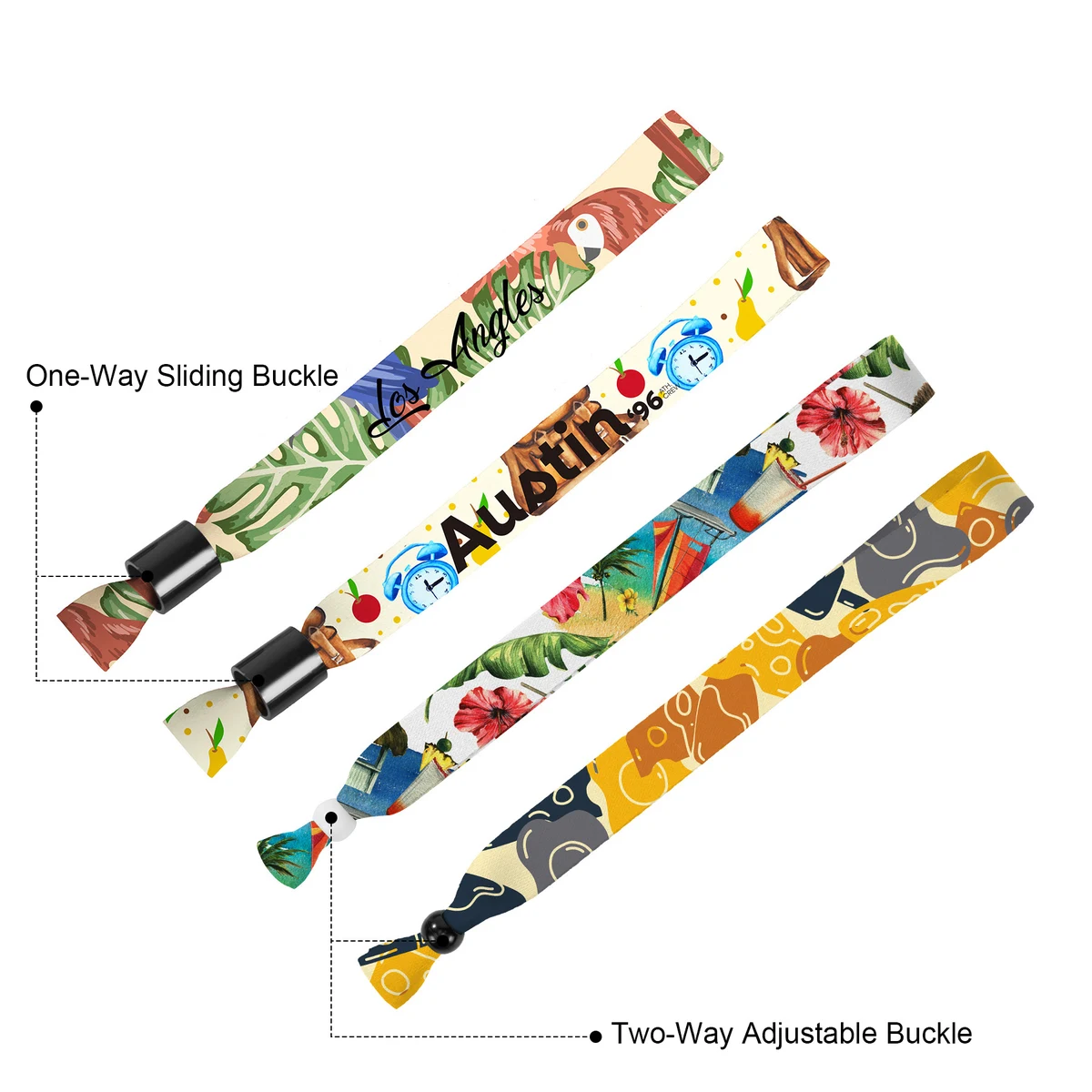 5/8" Sublimated Event Wristband W/ Locking Bead 1