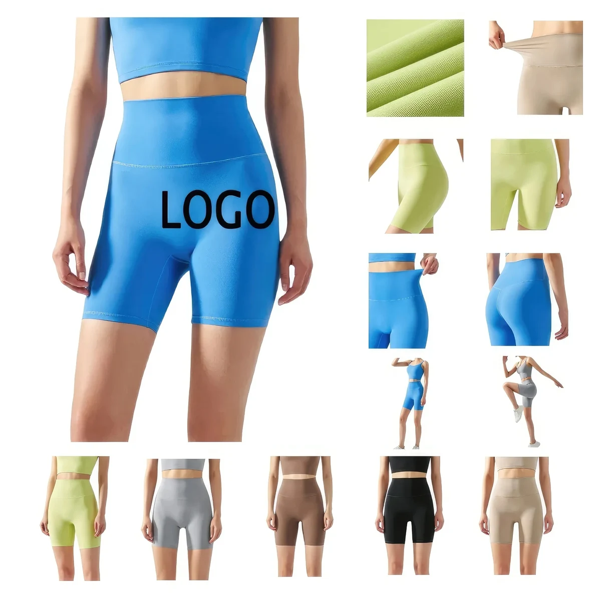 High-Waist Yoga Fitness Shorts Workout Sport Stretchy Pants 1