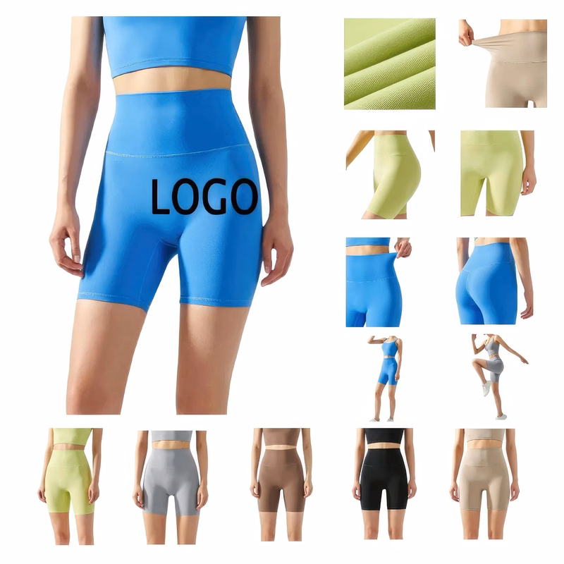 High-Waist Yoga Fitness Shorts Workout Sport Stretchy Pants