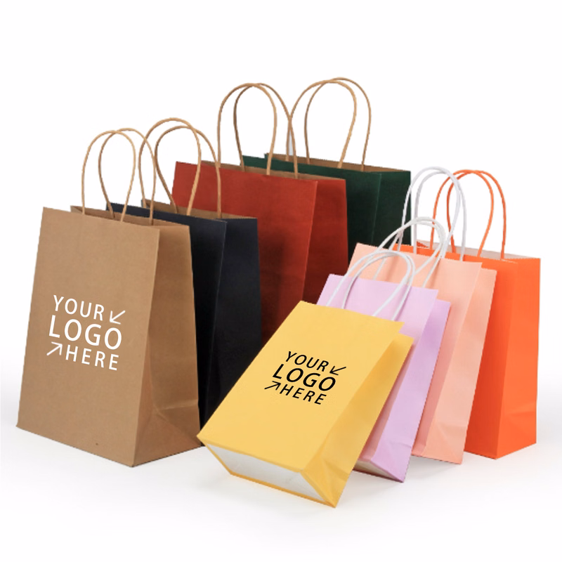 Colorful Kraft Shopping Tote Bag
