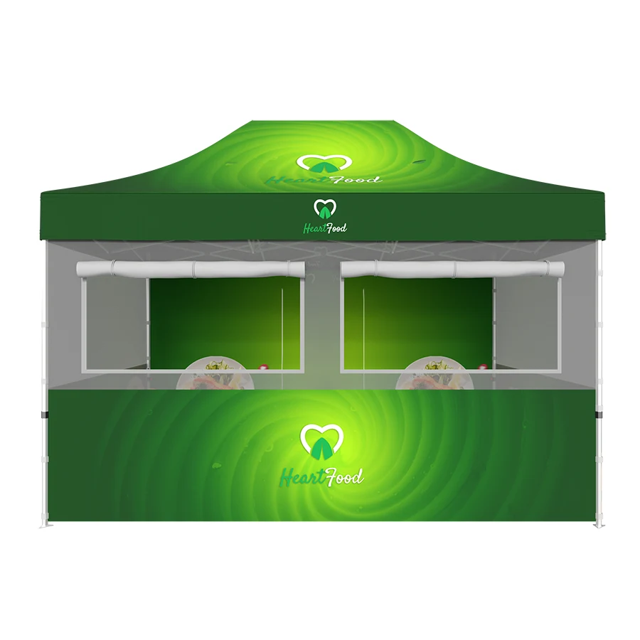 10'x15' Food Vendor Tent Kit - 1 Side Imprint 1