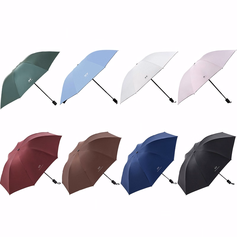UV Protection Black Plastic Umbrella