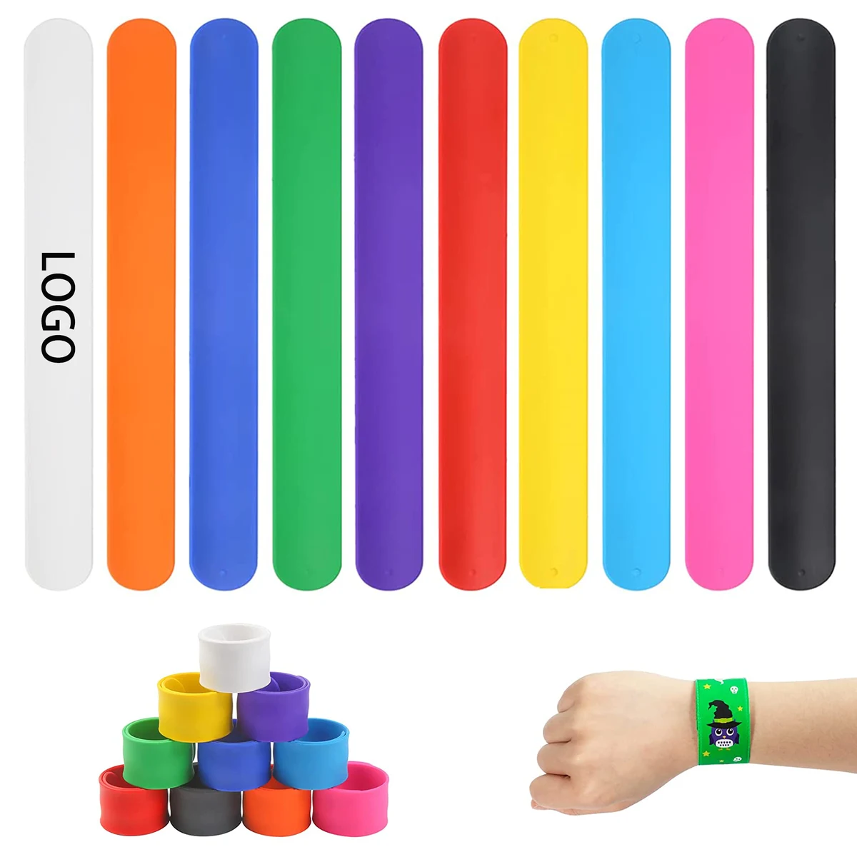 Silicone Slap Bracelet MOQ 50PCS 1