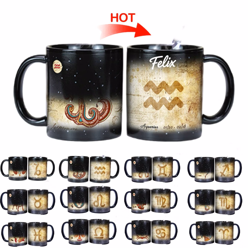 11oz Color-Changing Ceramic Zodiac Mug for Astrology Lovers