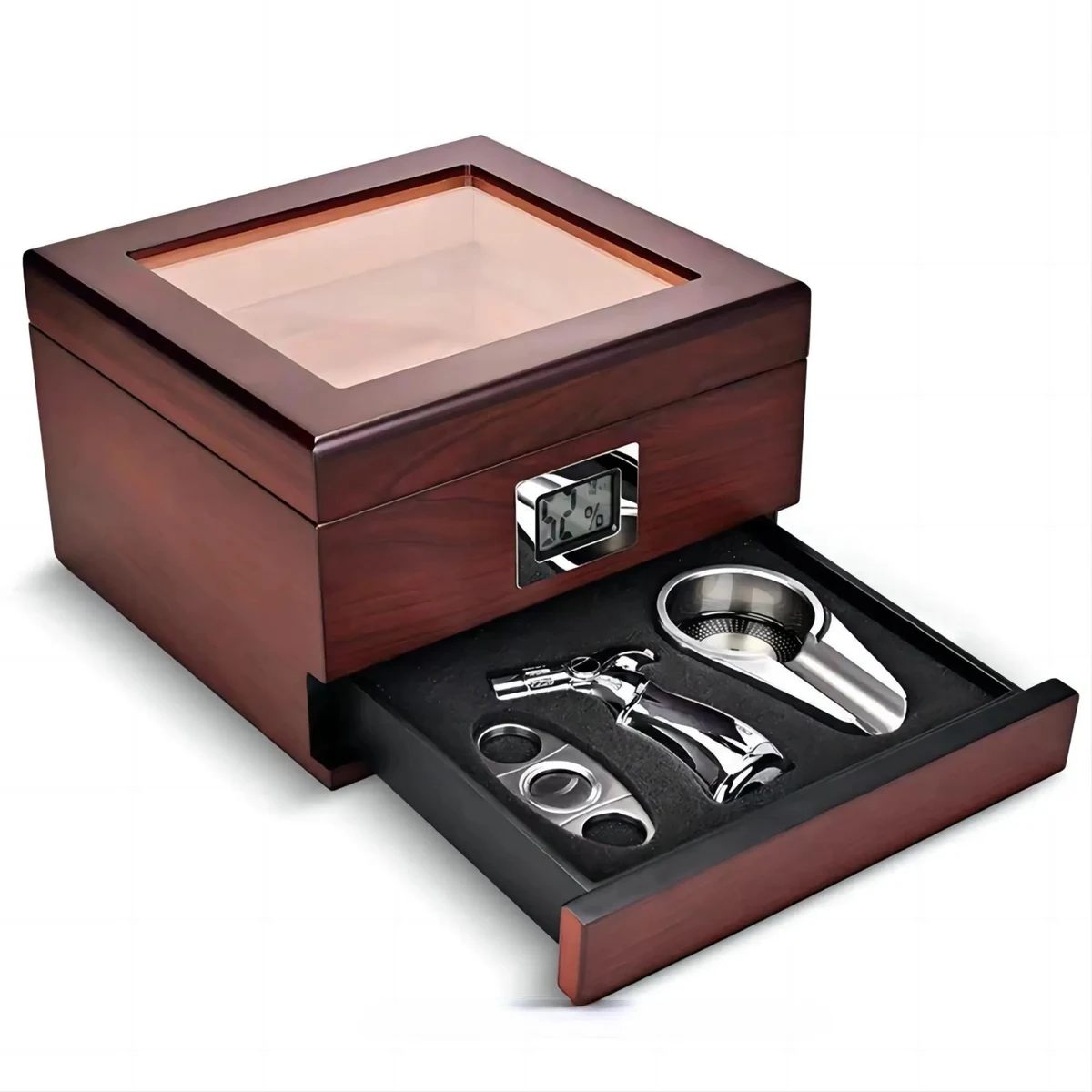 Cedarwood Large Capacity Cigar Storage Box 1