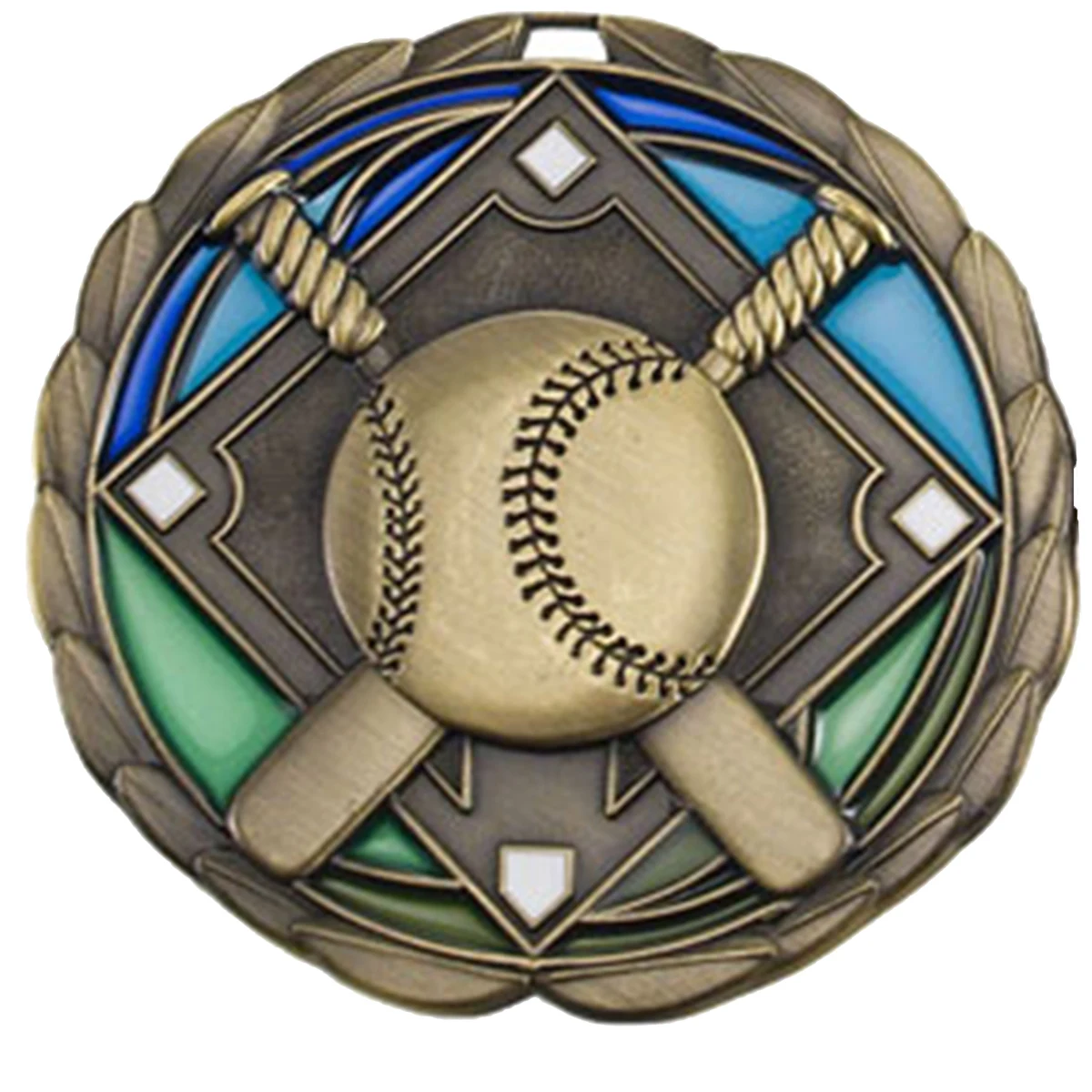 Stock Color Medals: Baseball 1