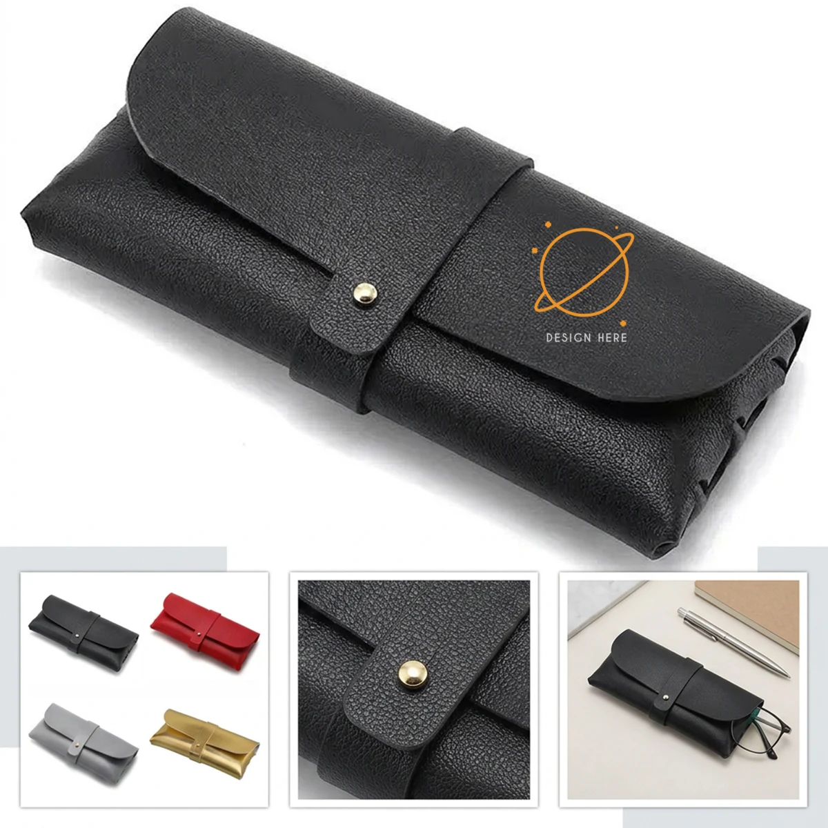 PU Leather Custom Eyeglass Case 1