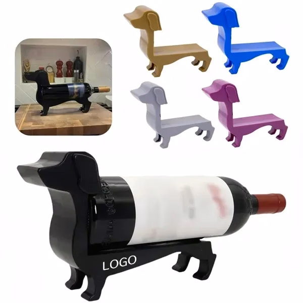 Dog Wine Bottle Holder with Cute Puppy Decorative Wine Rack