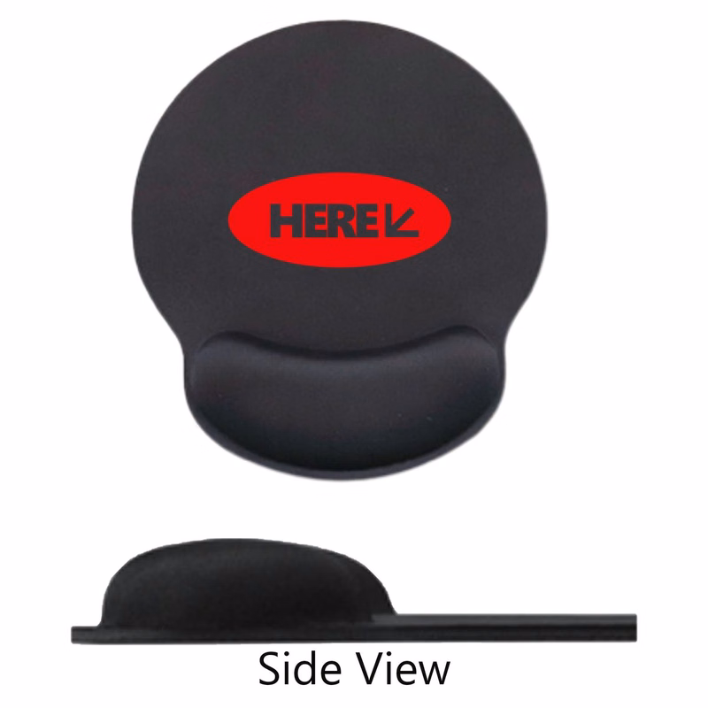 MOQ 20 Solid Black Thick Memory Foam Wrist Rest Mouse Pad