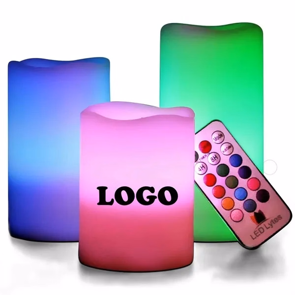 Set of 3 Color Changing Led Flameless Candles
