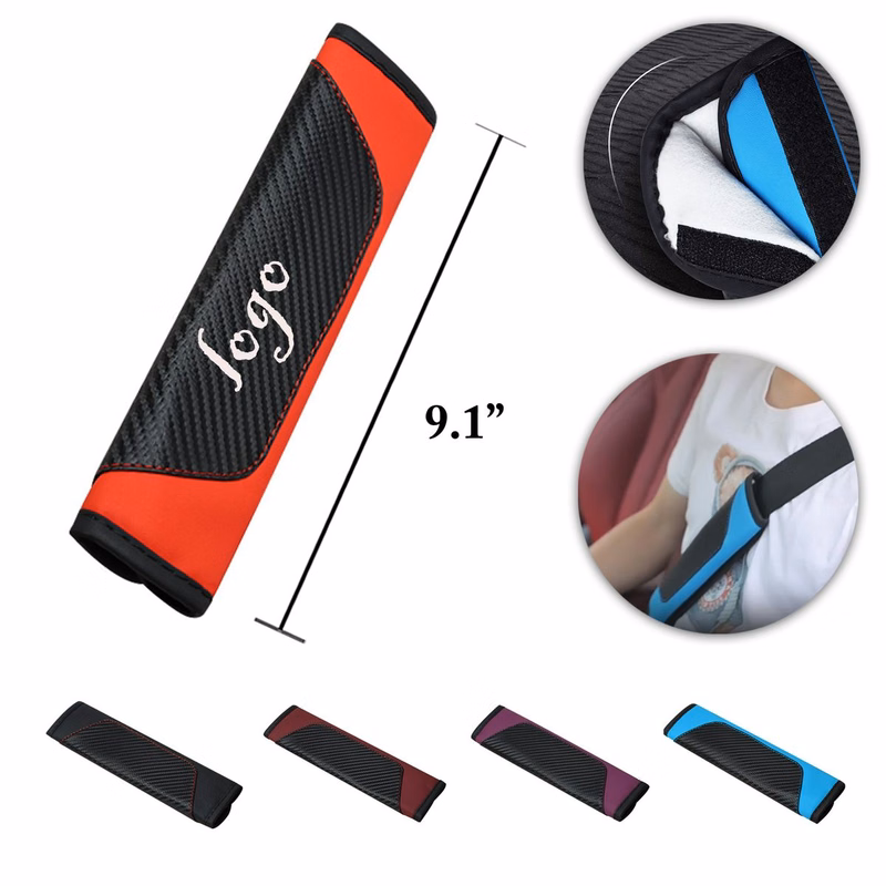 Carbon Fiber Leather Car Seat Belt Shoulder Pad